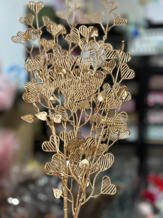 Artificial Gold Orchids/ Leaves