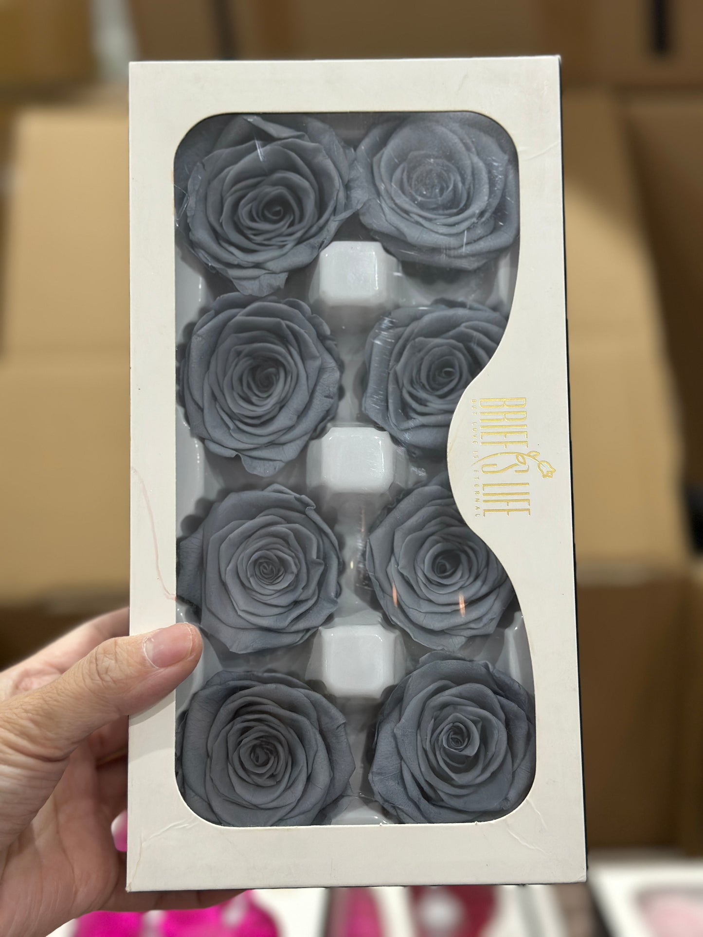 Grade A Preserved Roses 4cm (8 Roses/box)